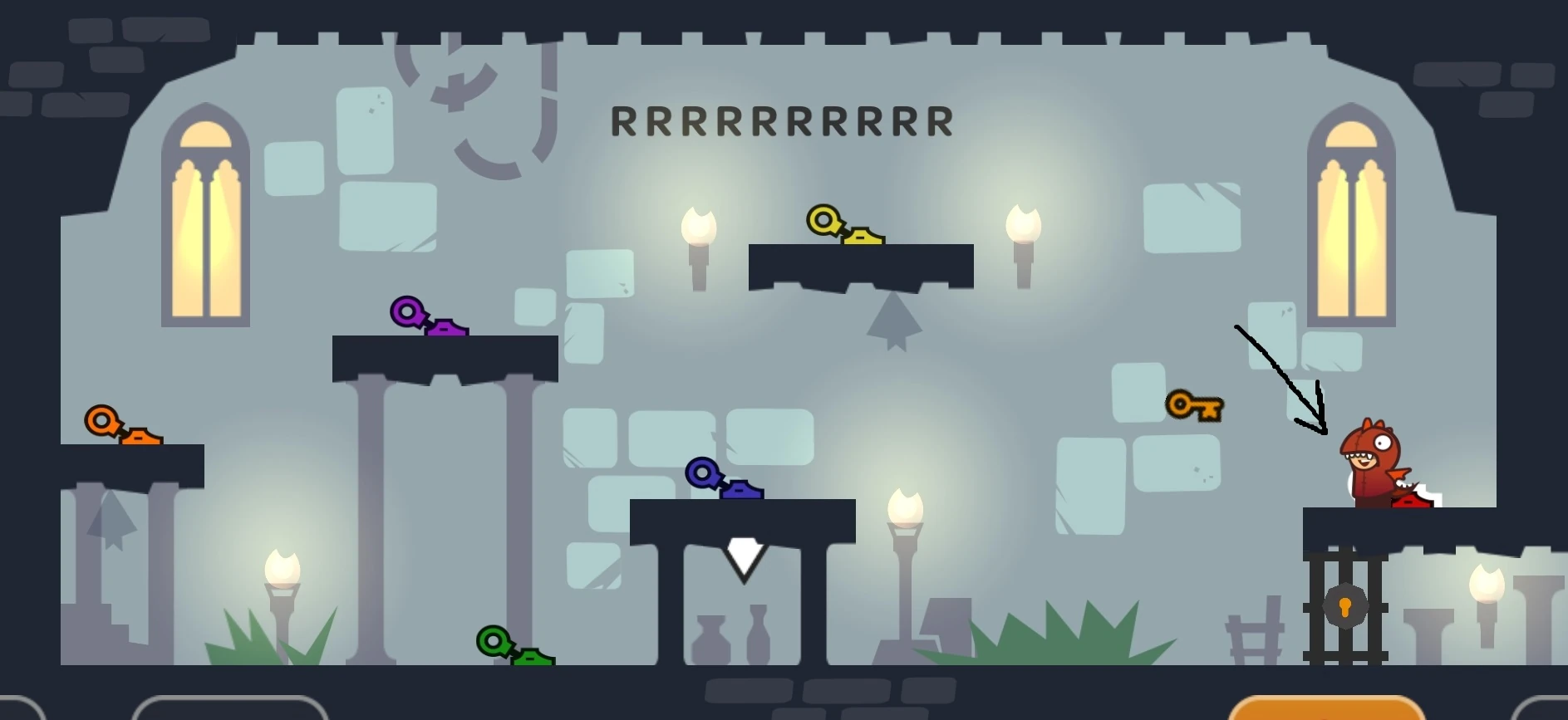 Tricky Castle gameplay scene for level 11 guide