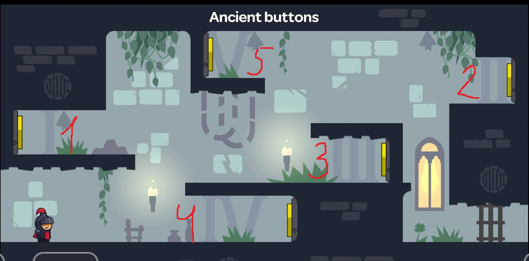 Tricky Castle gameplay scene for level 43 guide