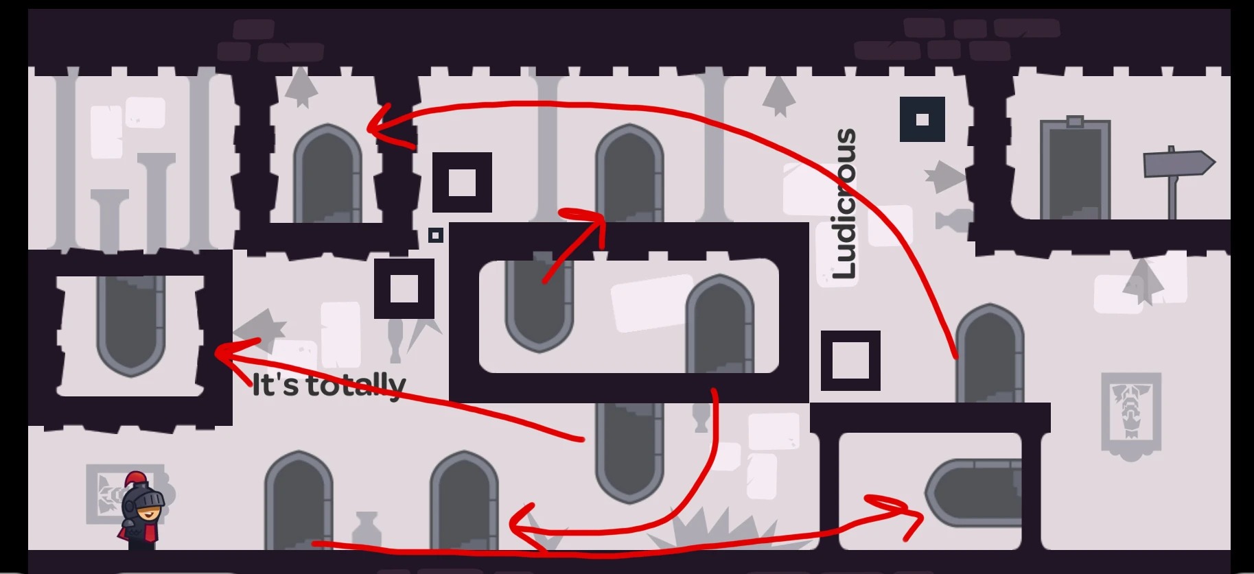 Tricky Castle gameplay scene for level 47 guide